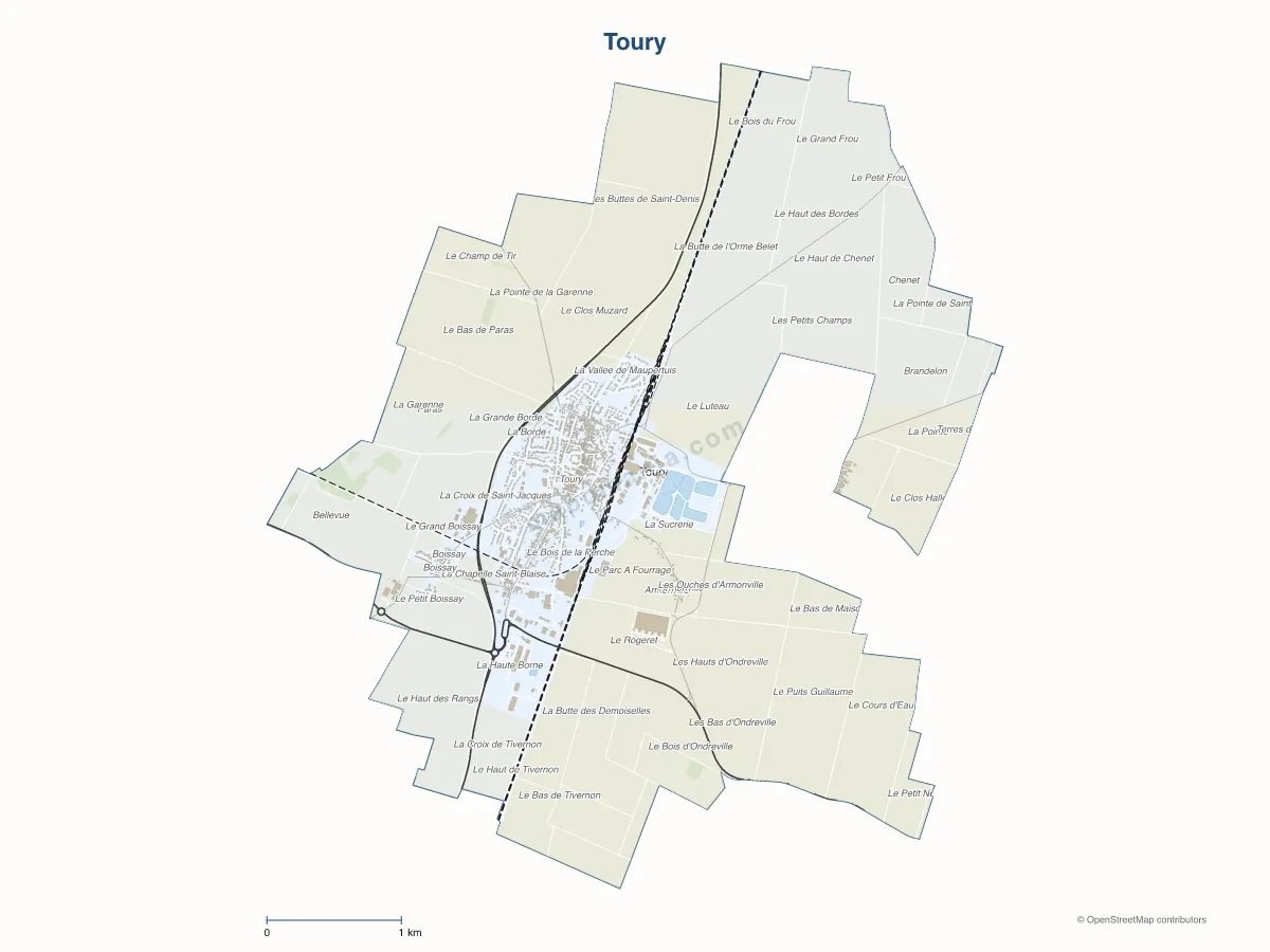 Carte de Toury à personnaliser