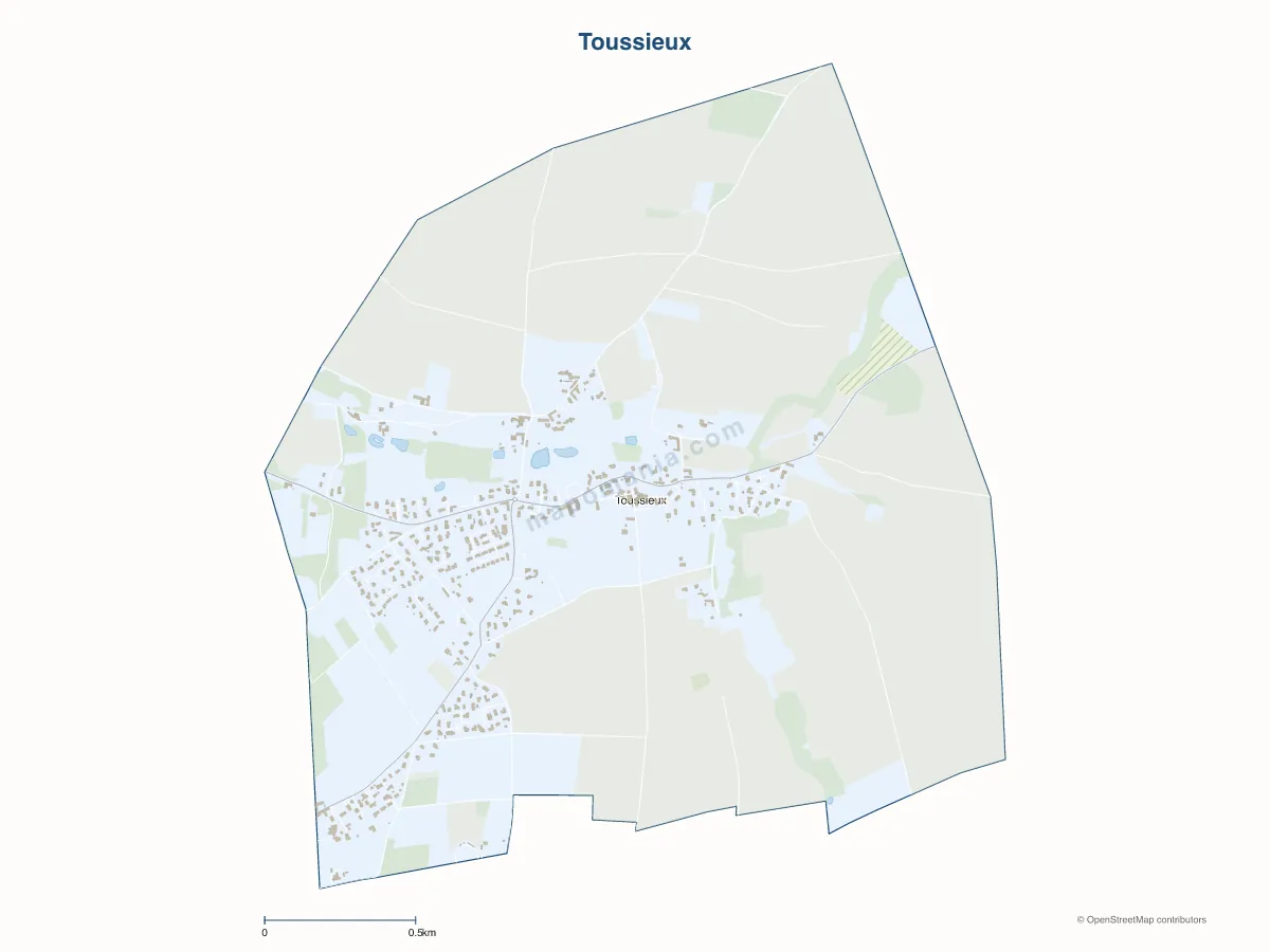 Carte de Toussieux à personnaliser