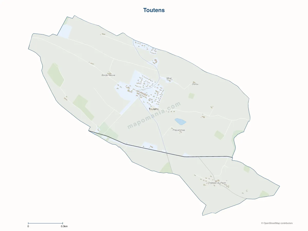 Carte de Toutens à personnaliser