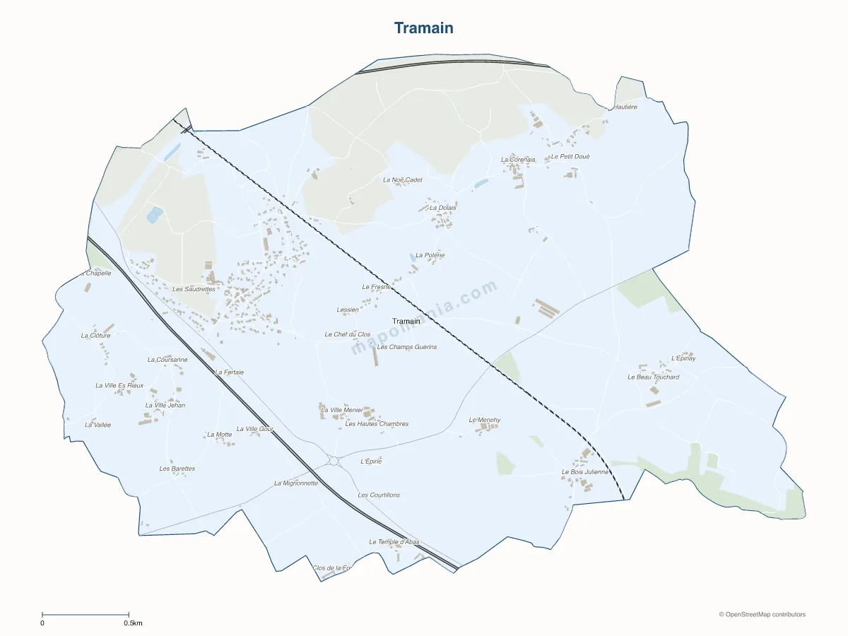 Carte de Tramain à personnaliser