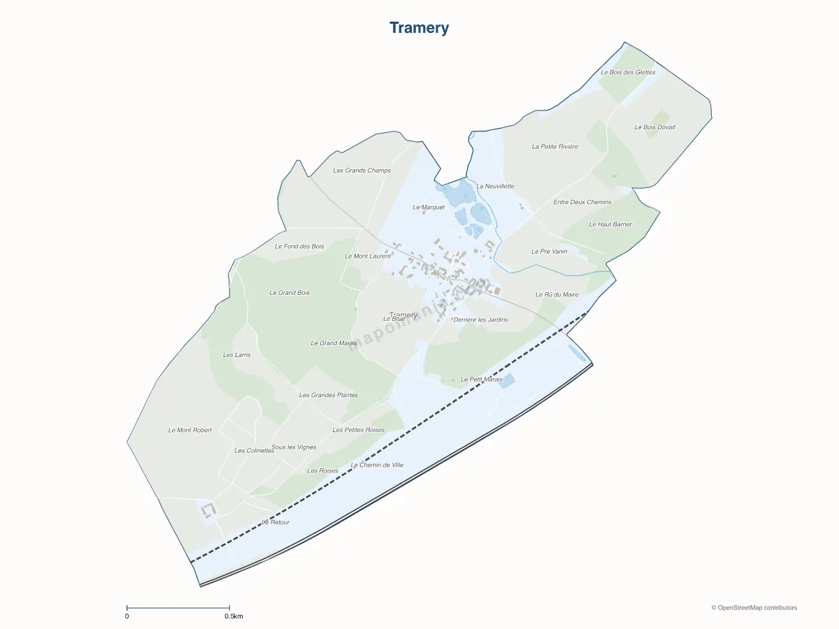 Carte de Tramery à personnaliser