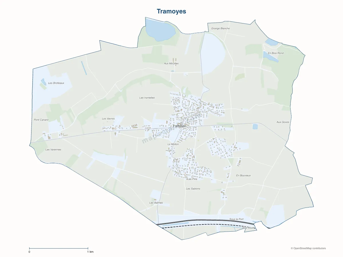 Carte de Tramoyes à personnaliser