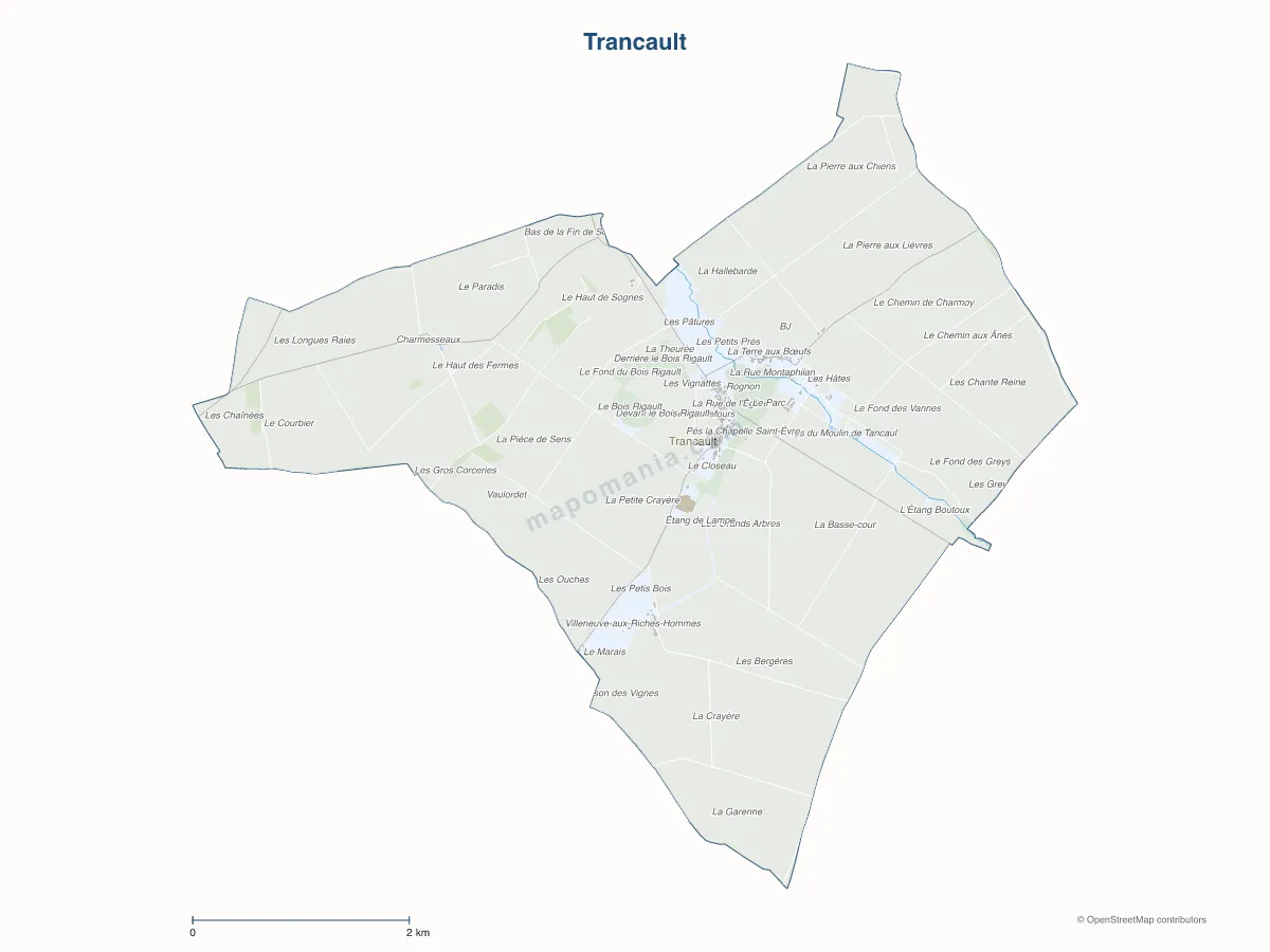 Carte de Trancault à personnaliser
