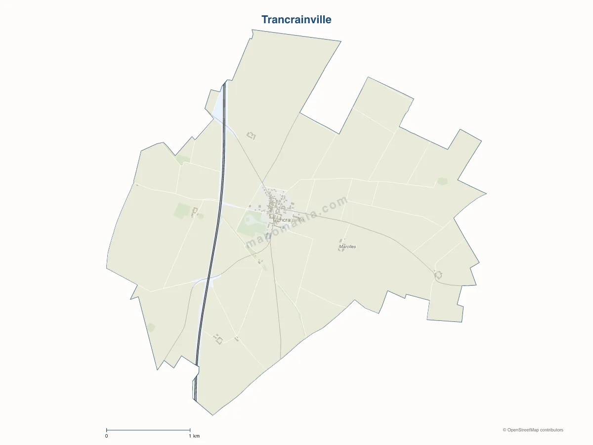 Carte de Trancrainville à personnaliser