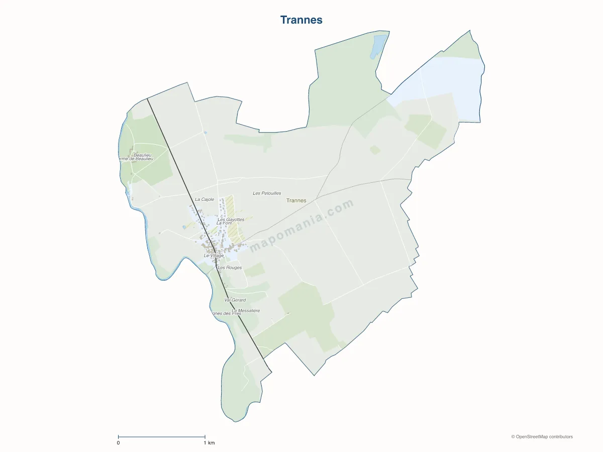 Carte de Trannes à personnaliser