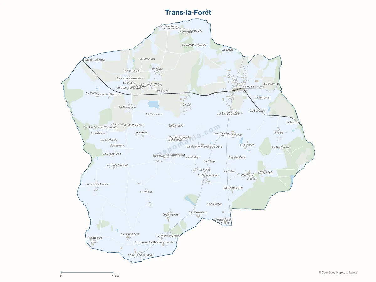 Carte de Trans-la-Forêt à personnaliser