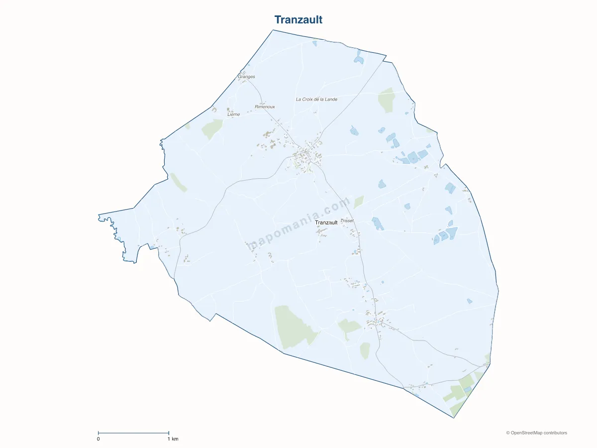 Carte de Tranzault à personnaliser