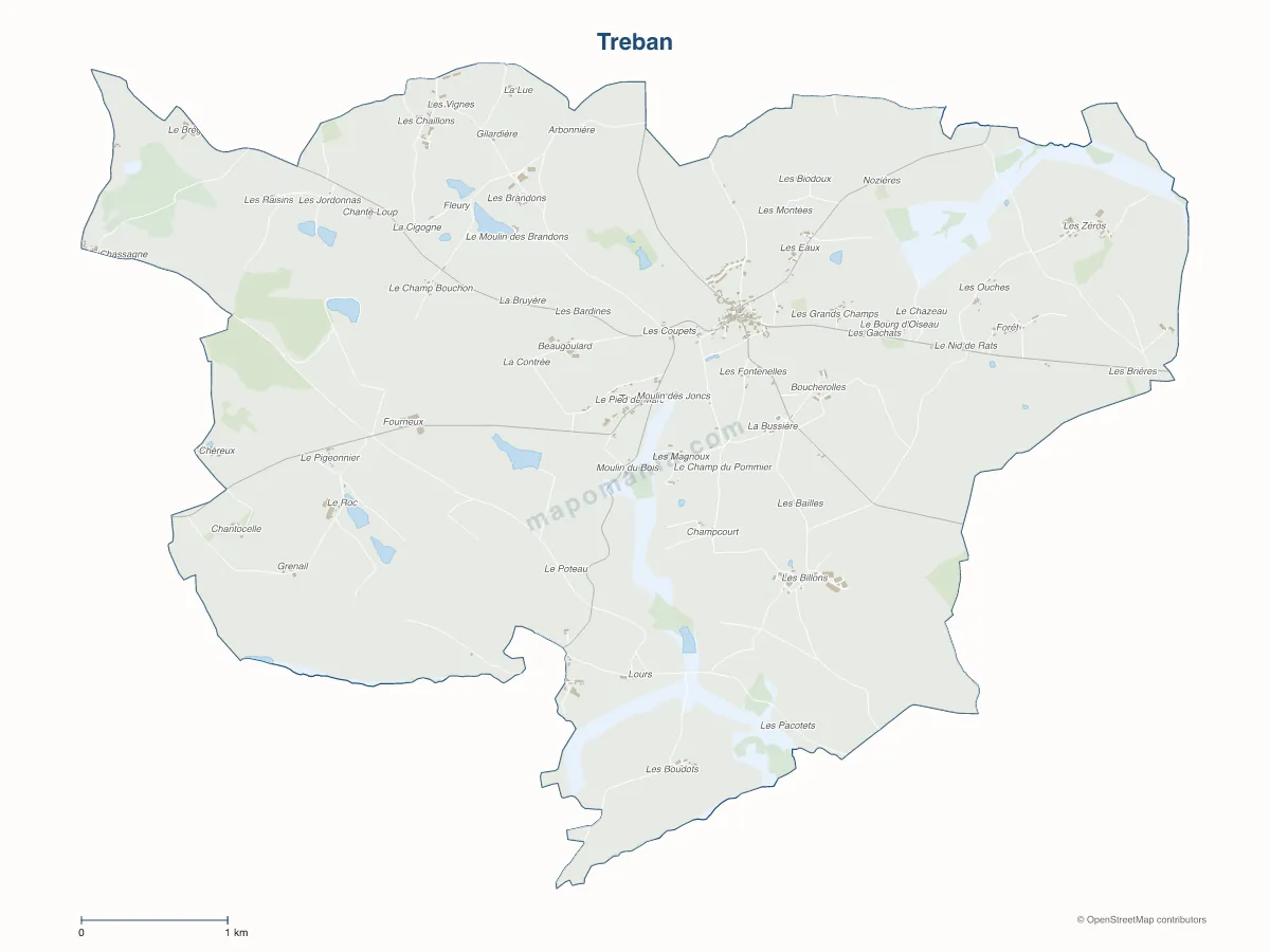Carte de Treban à personnaliser