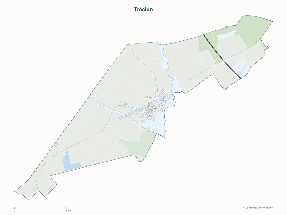 Carte de Tréclun à personnaliser