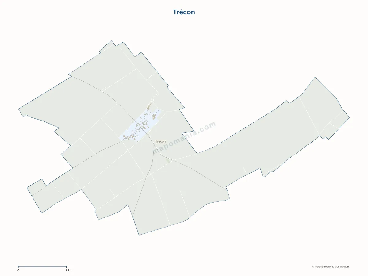 Carte de Trécon à personnaliser