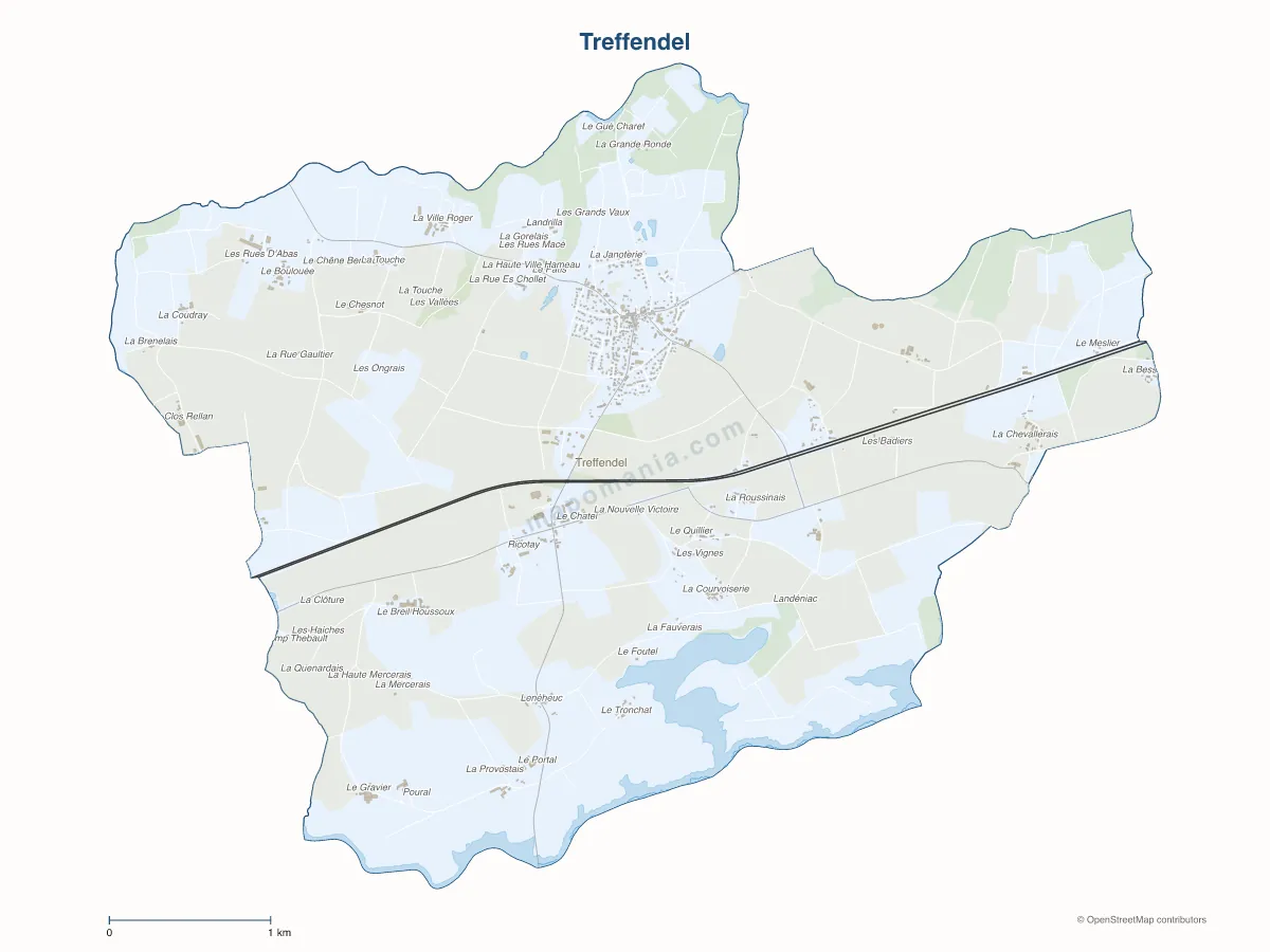 Carte de Treffendel à personnaliser