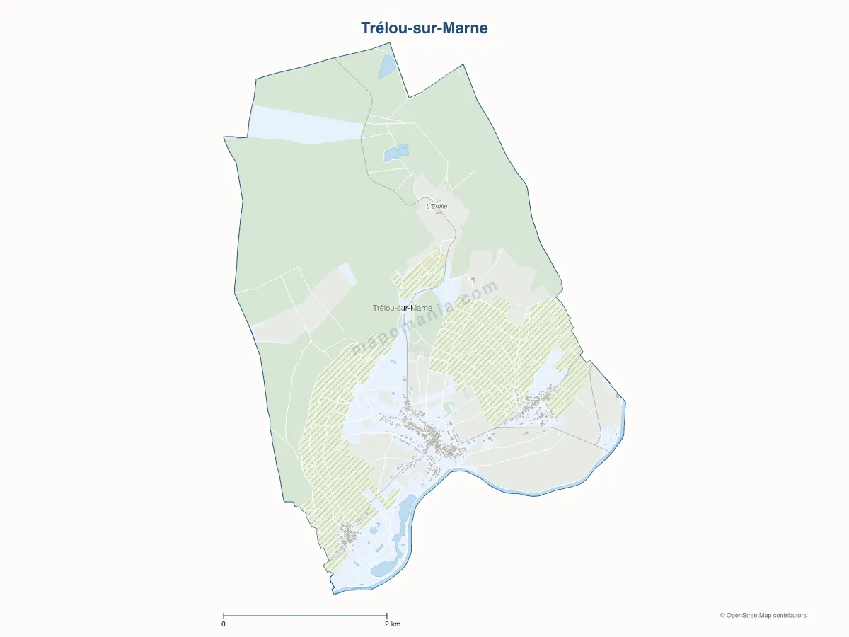 Carte de Trélou-sur-Marne à personnaliser
