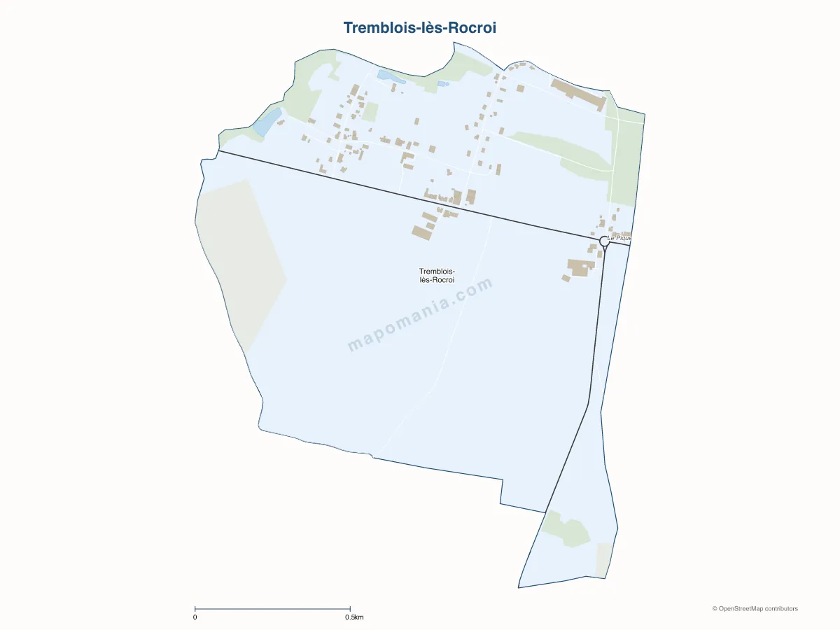 Carte de Tremblois-lès-Rocroi à personnaliser