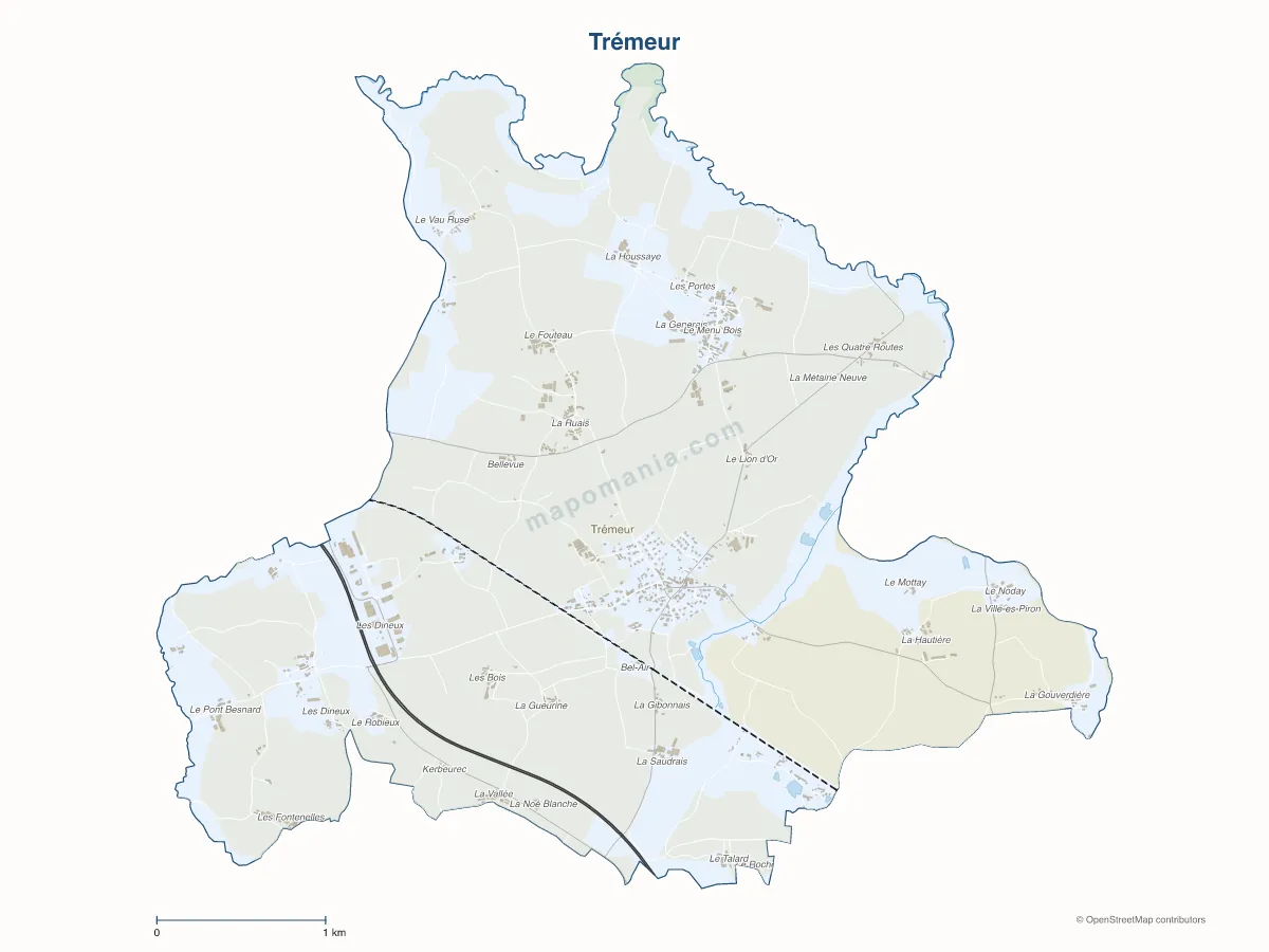 Carte de Trémeur à personnaliser
