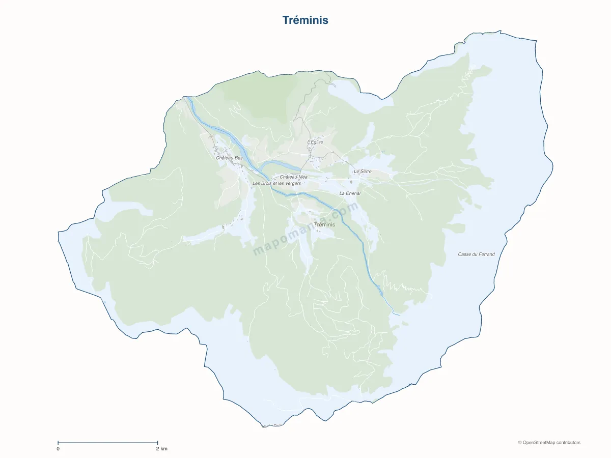 Carte de Tréminis à personnaliser