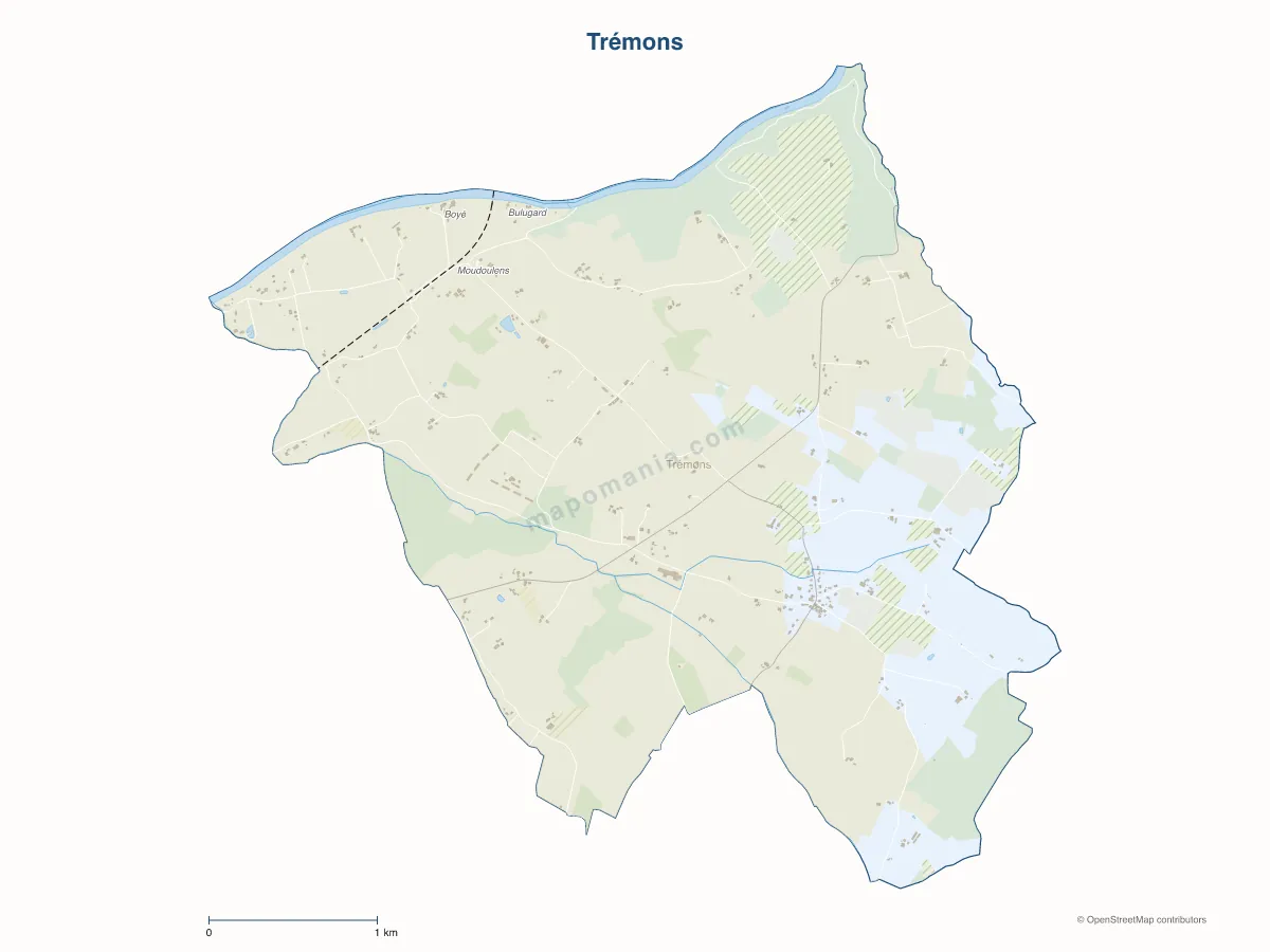 Carte de Trémons à personnaliser