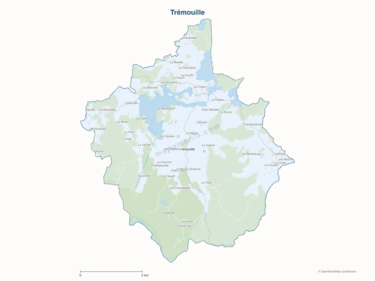 Carte de Trémouille à personnaliser