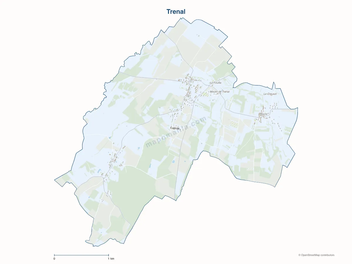 Carte de Trenal à personnaliser