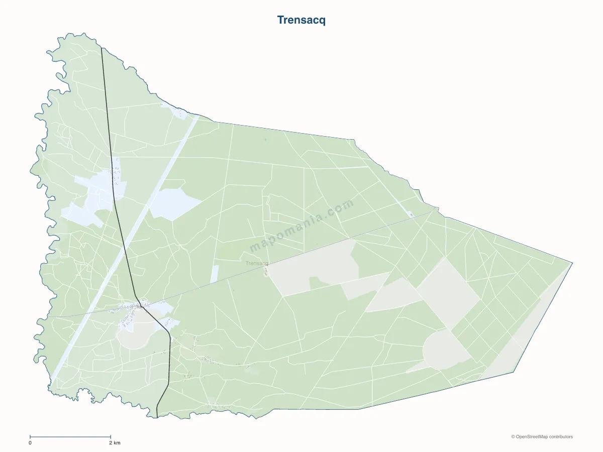 Carte de Trensacq à personnaliser