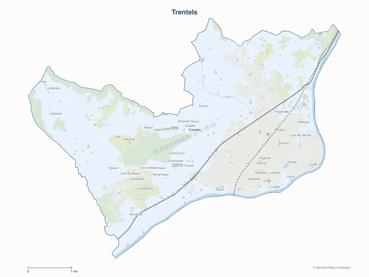 Carte de Trentels à personnaliser