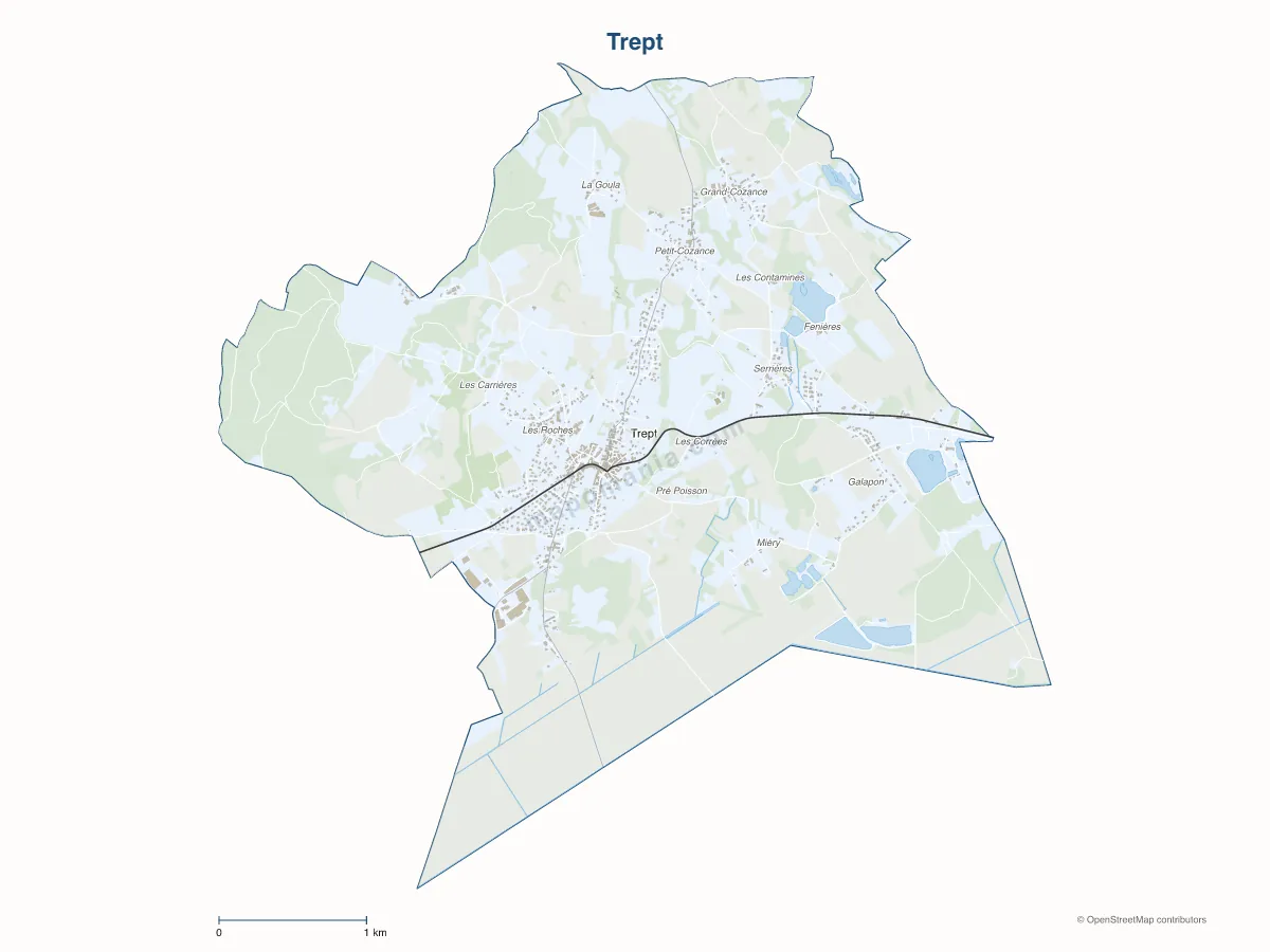 Carte de Trept à personnaliser
