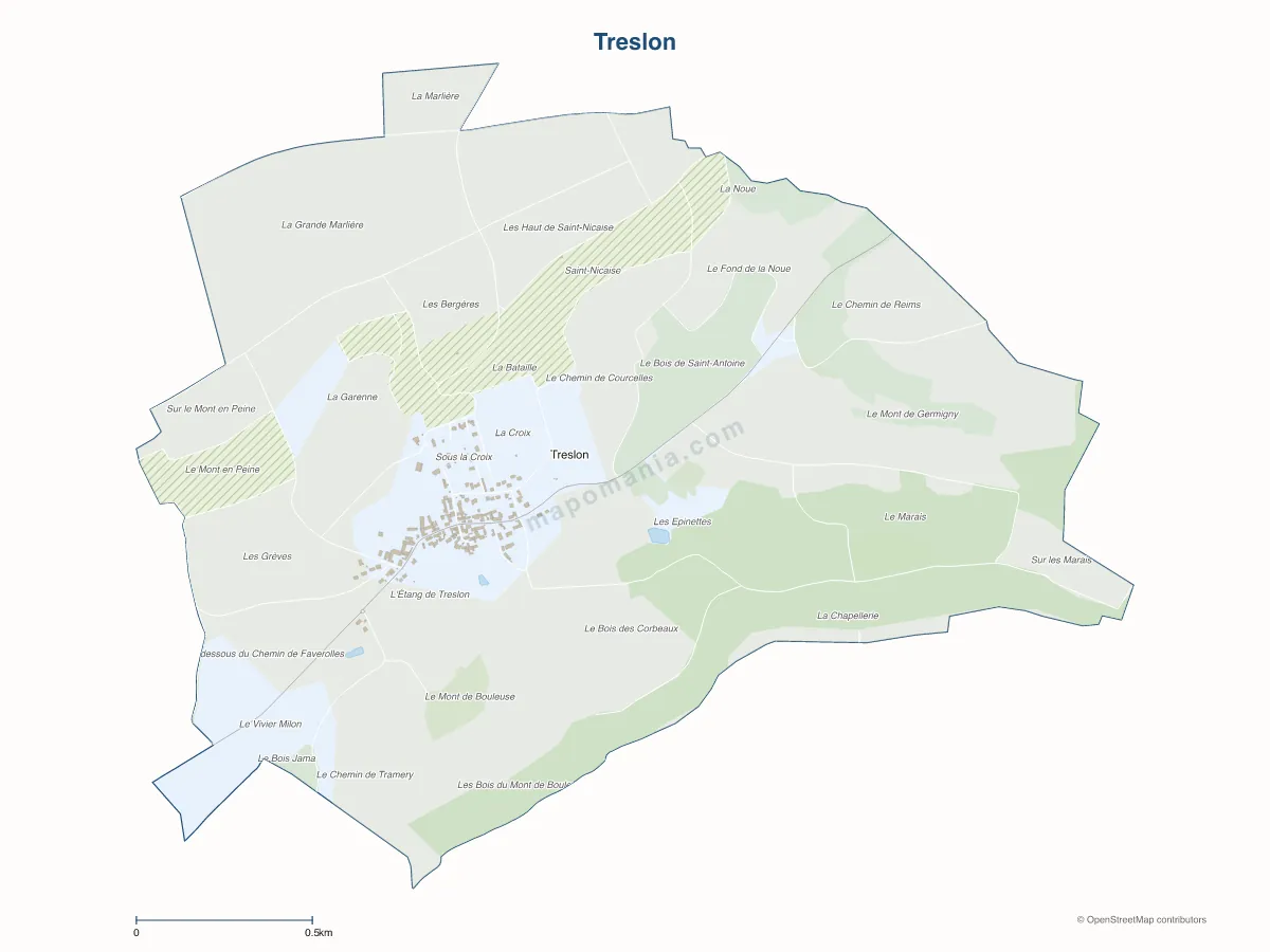 Carte de Treslon à personnaliser