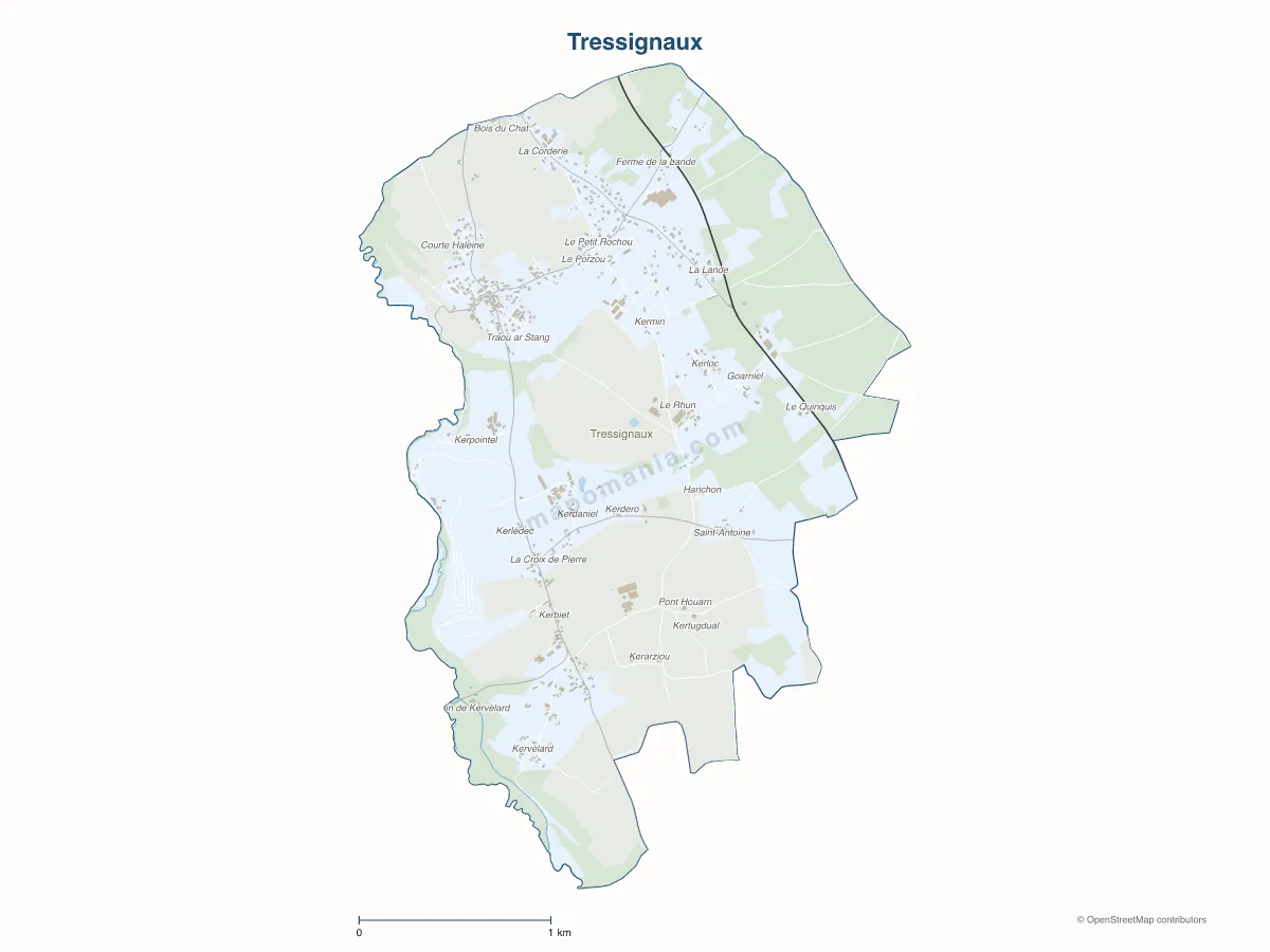 Carte de Tressignaux à personnaliser