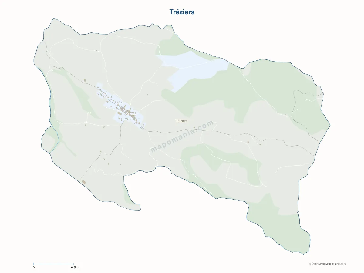 Carte de Tréziers à personnaliser