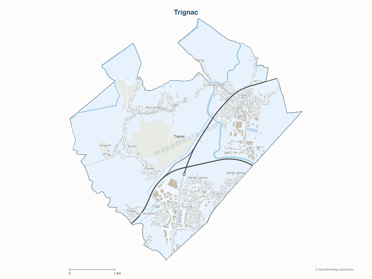 Carte de Trignac à personnaliser