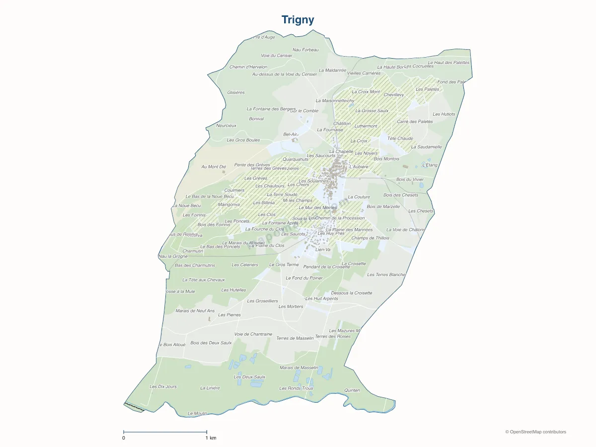 Carte de Trigny à personnaliser