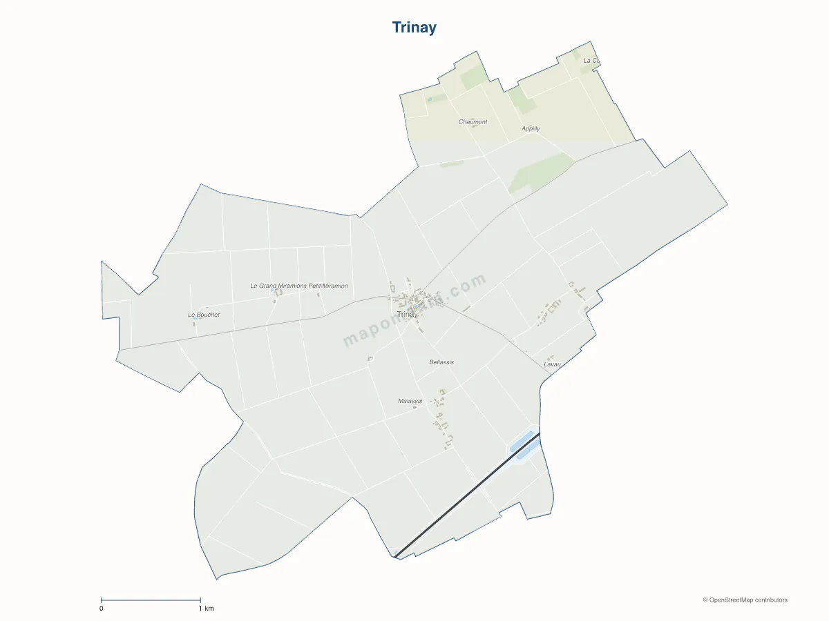 Carte de Trinay à personnaliser