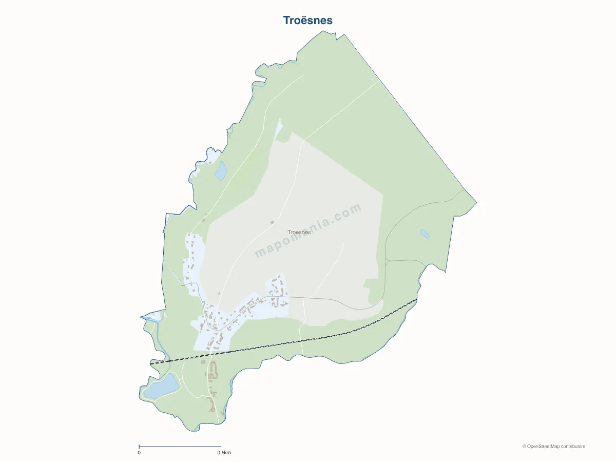 Carte de Troësnes à personnaliser