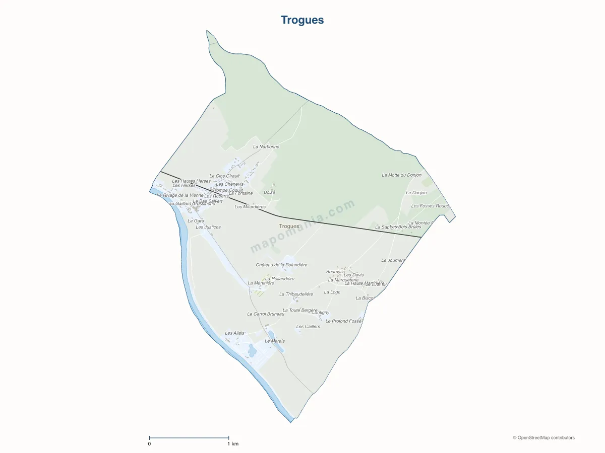 Carte de Trogues à personnaliser