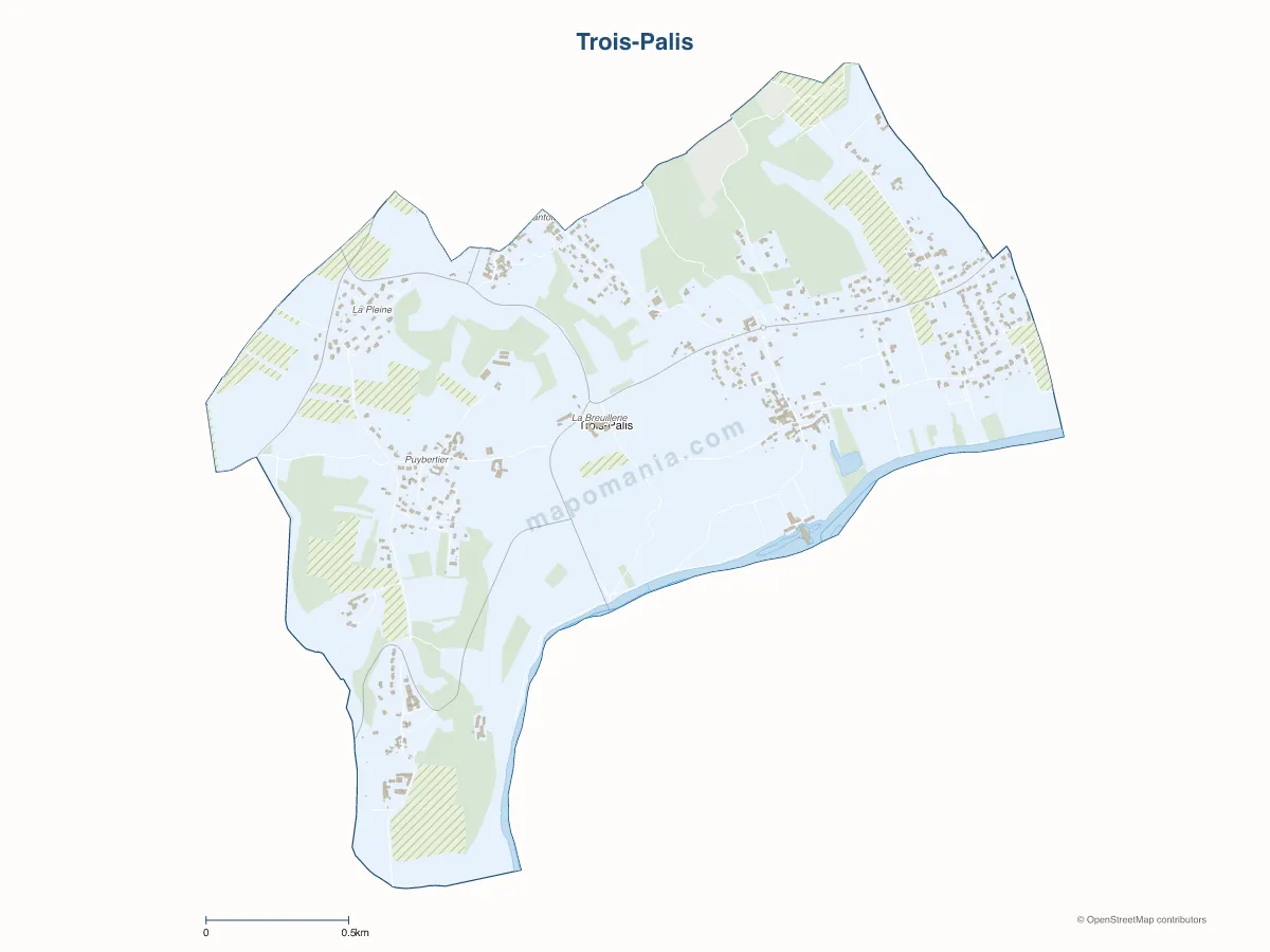 Carte de Trois-Palis à personnaliser