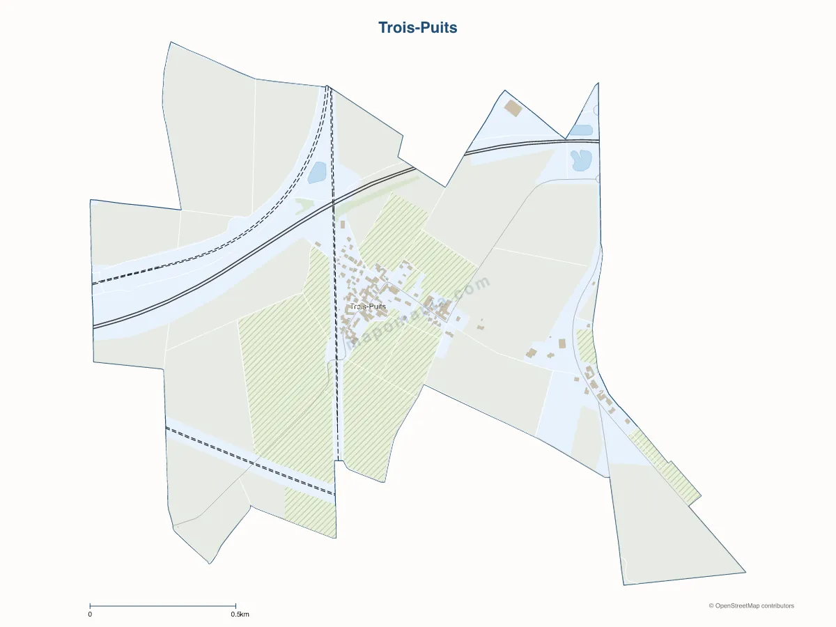 Carte de Trois-Puits à personnaliser