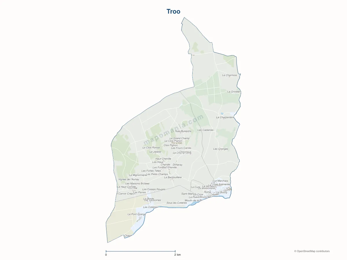 Carte de Troo à personnaliser