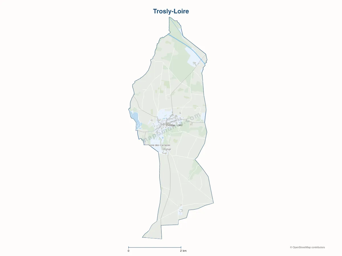 Carte de Trosly-Loire à personnaliser