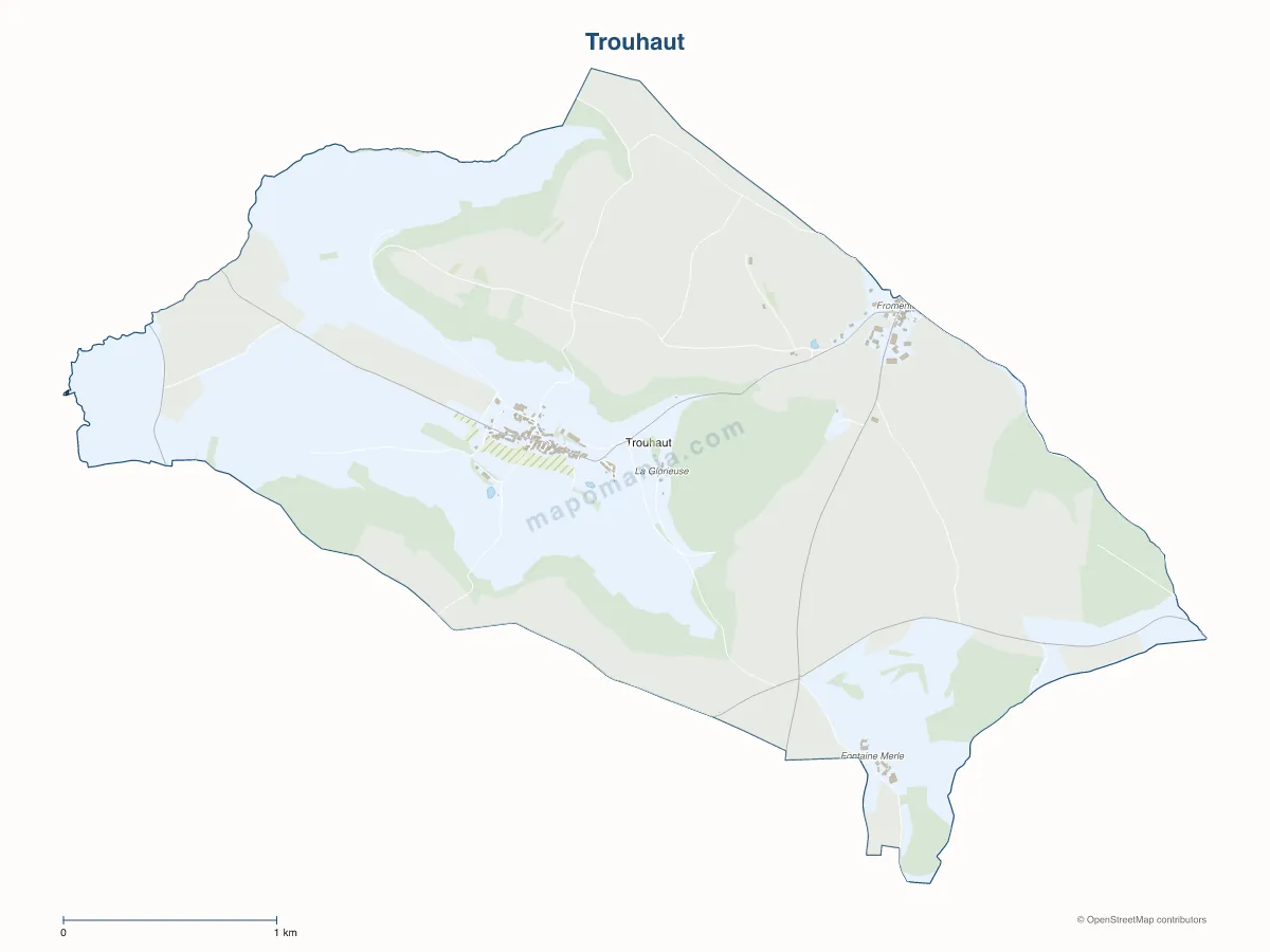 Carte de Trouhaut à personnaliser