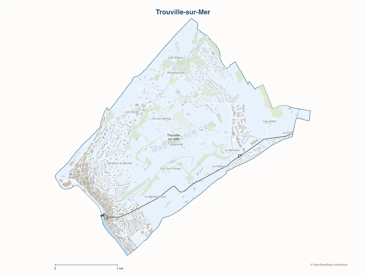 Carte de Trouville-sur-Mer à personnaliser