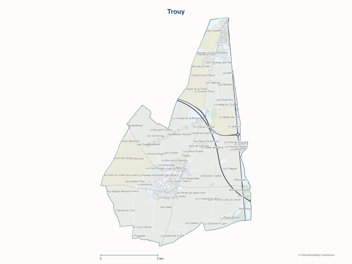 Carte de Trouy à personnaliser