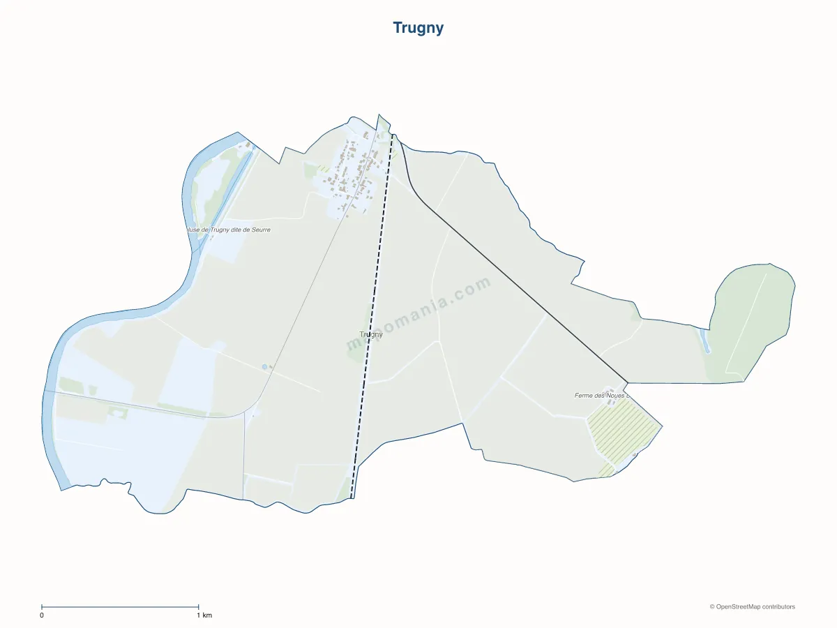 Carte de Trugny à personnaliser