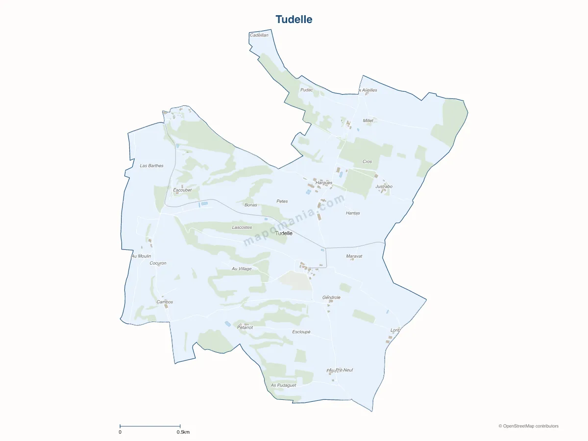 Carte de Tudelle à personnaliser