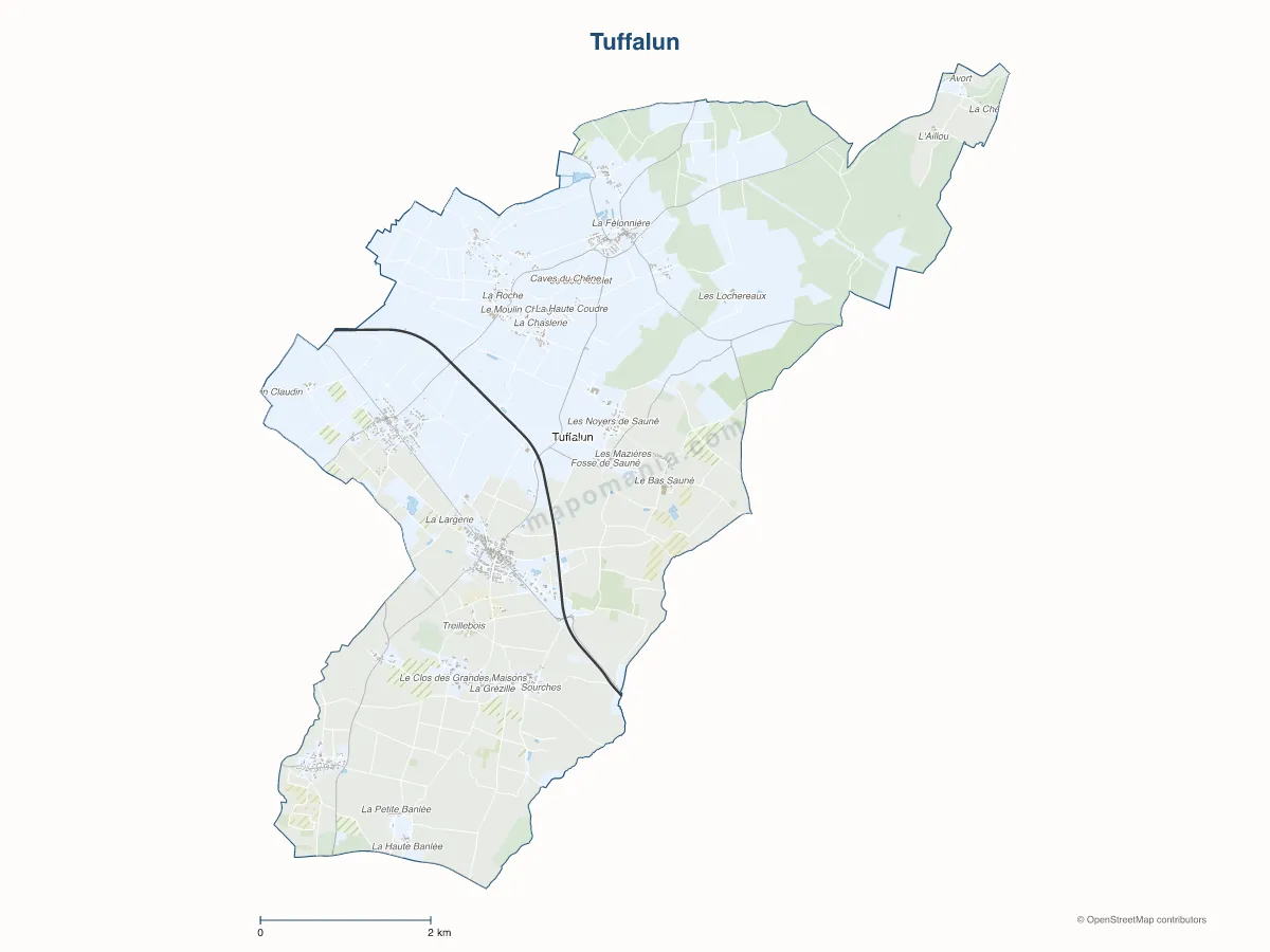 Carte de Tuffalun à personnaliser