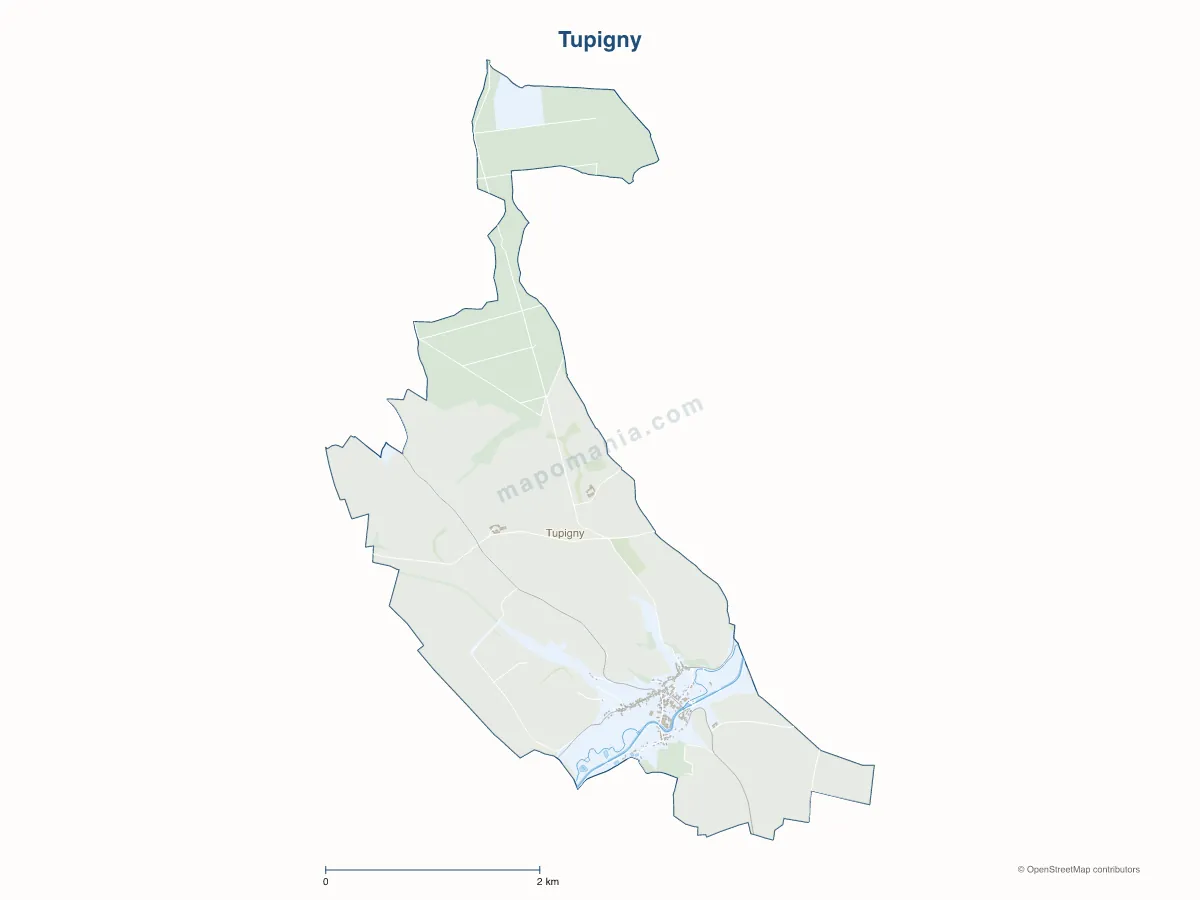 Carte de Tupigny à personnaliser