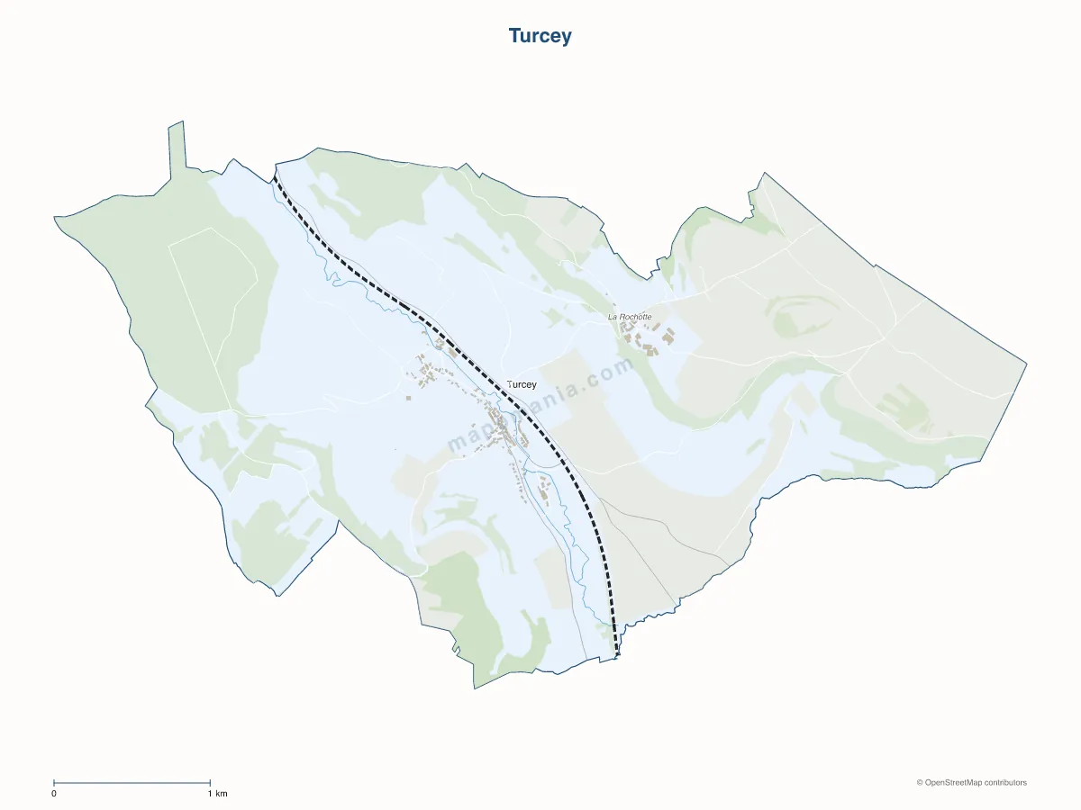 Carte de Turcey à personnaliser