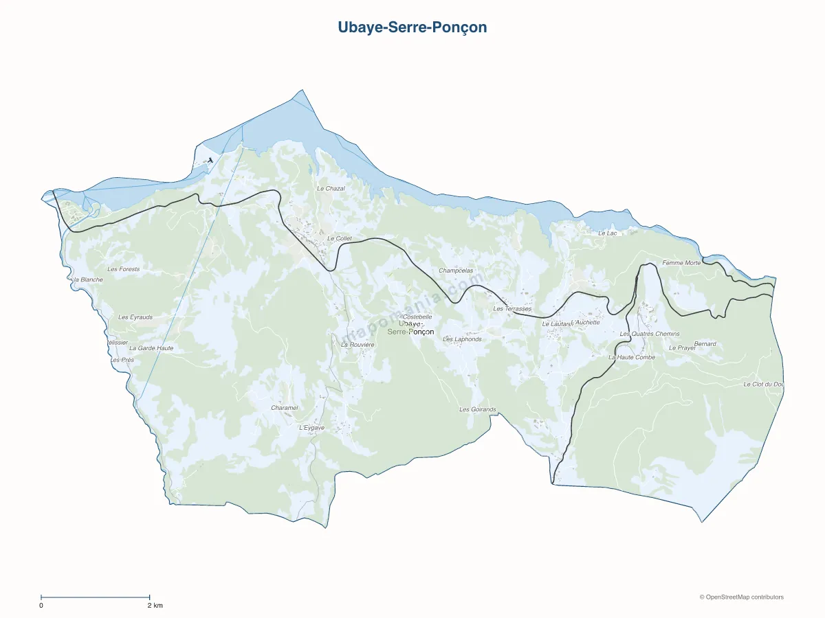 Carte de Ubaye-Serre-Ponçon à personnaliser