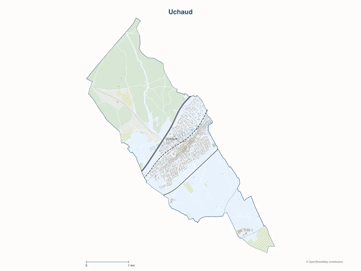 Carte de Uchaud à personnaliser
