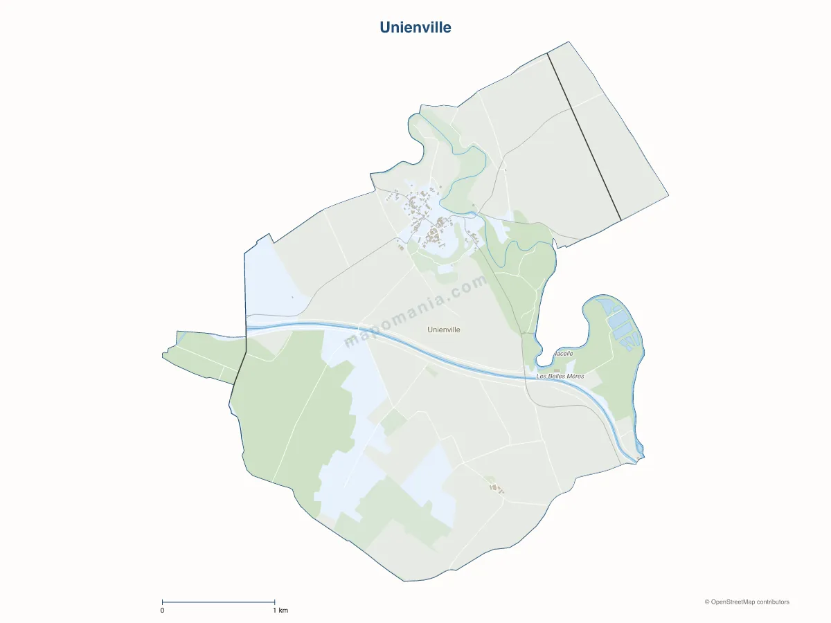 Carte de Unienville à personnaliser