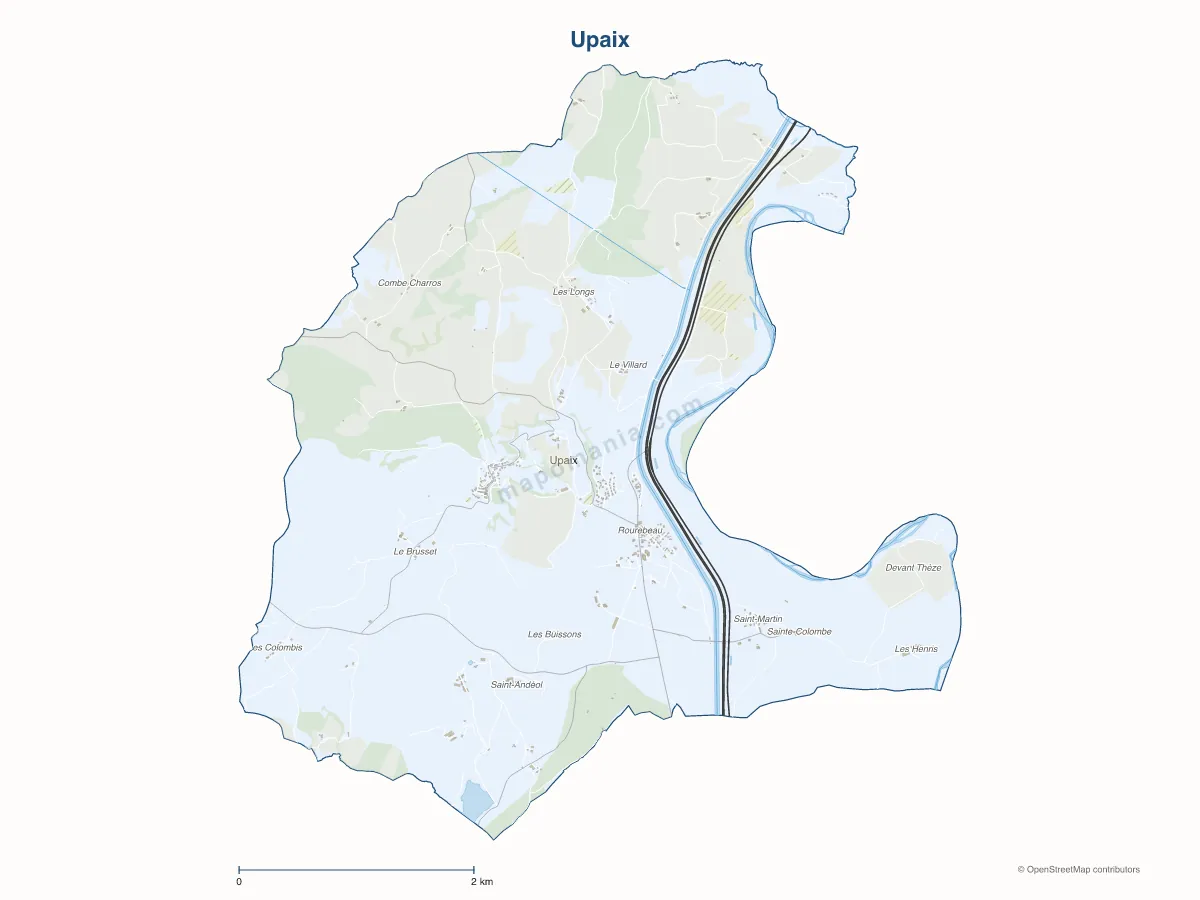 Carte de Upaix à personnaliser