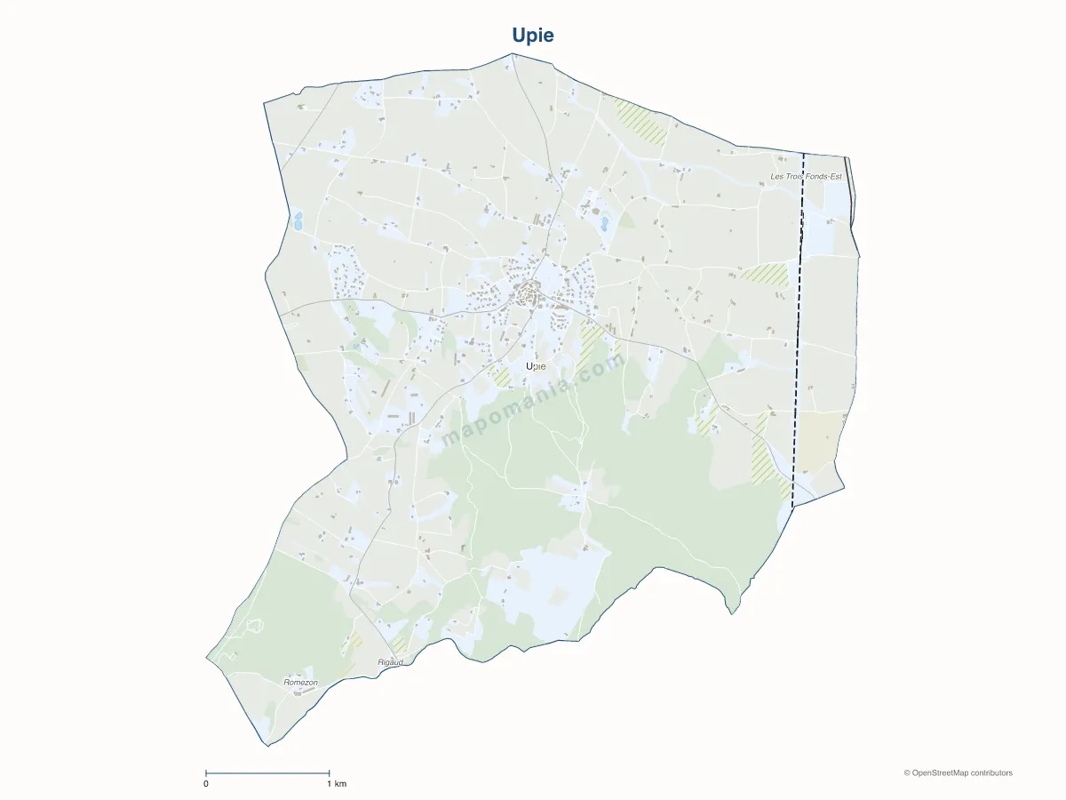 Carte de Upie à personnaliser